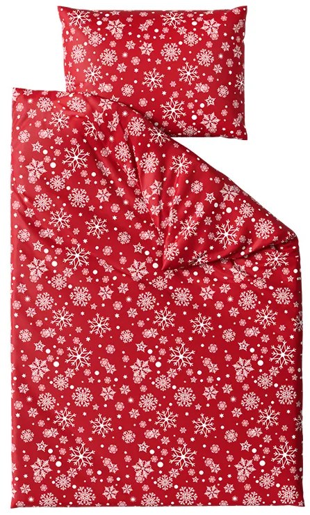 Obliečky mikroplyš SNOWFALL červené Rozmer obliečky: 70 x 90 cm | 140 x 200 cm