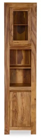 furniture-nabytek.cz - Masívna kúpeľňová skrinka Leeston z palisandrového dreva, lakovaná, hnedá – 45×35×185 cm