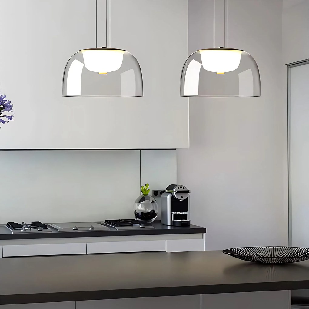 Toolight Toolight, LED závesné svietidlo 12W, 4000K, 1000lm, APP1690-1PC B, zlatá, OSW-04370