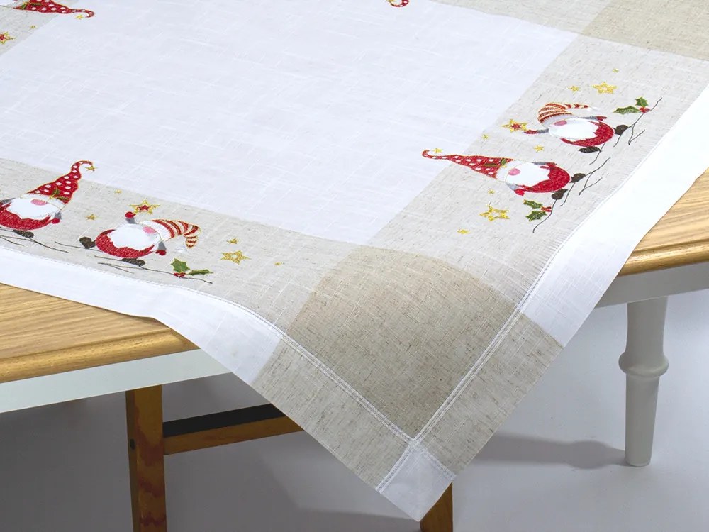Vianočný vyšívaný obrus Santa Claus TiaHome - 40x160cm