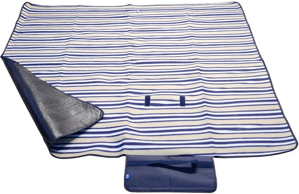 Pikniková deka FLEECE 150 x 135 cm modrá