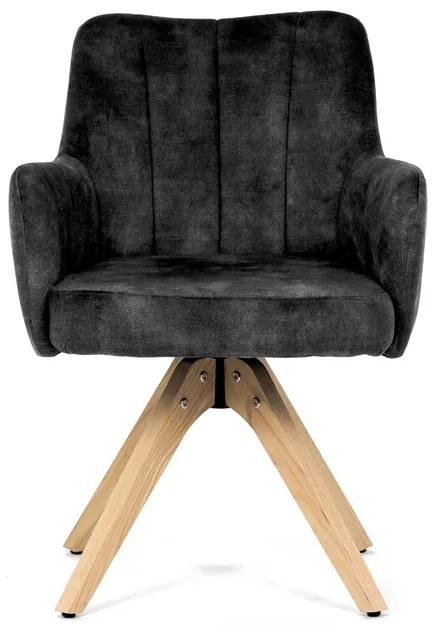 Autronic BONTEC Jedálenská stolička, čierna, zamatová látka, HC-D7188 BK4 Farba: Čierna