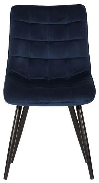 Autronic BONTEC Jedálenská stolička, modrá, zamatová látka, CT-384 BLUE4 Farba: Modrá