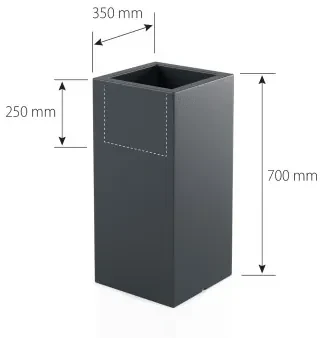 MONUMO Dizajnový kvetináč MONUMO TOWER POT - biely