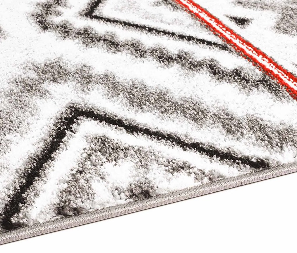 Dekorstudio Moderný koberec MODA SOFT sivo červený 1129 Rozmer koberca: 80x300cm