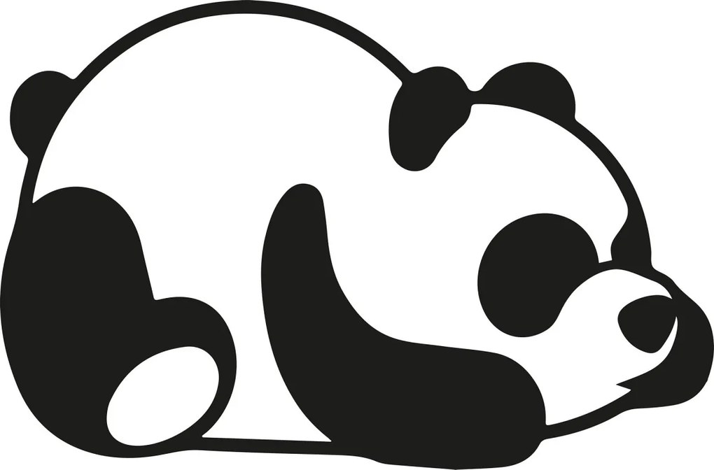 Nástěnná kovová dekorace PANDA černá