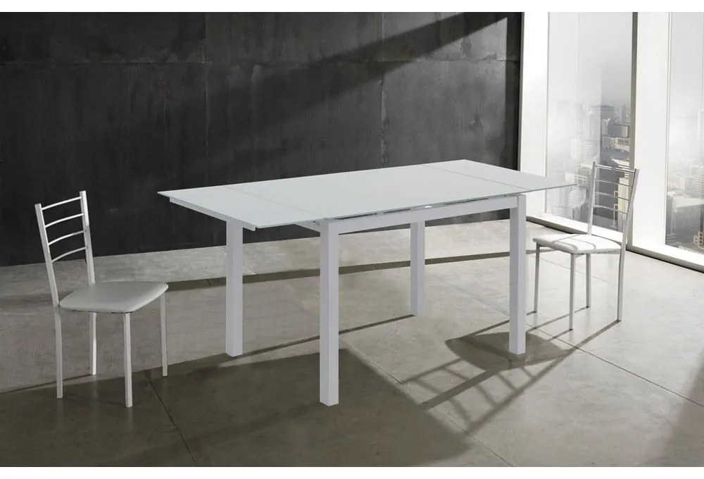 Rozkladací jedálenský stôl so sklenenou doskou 70x110 cm Fast – Tomasucci