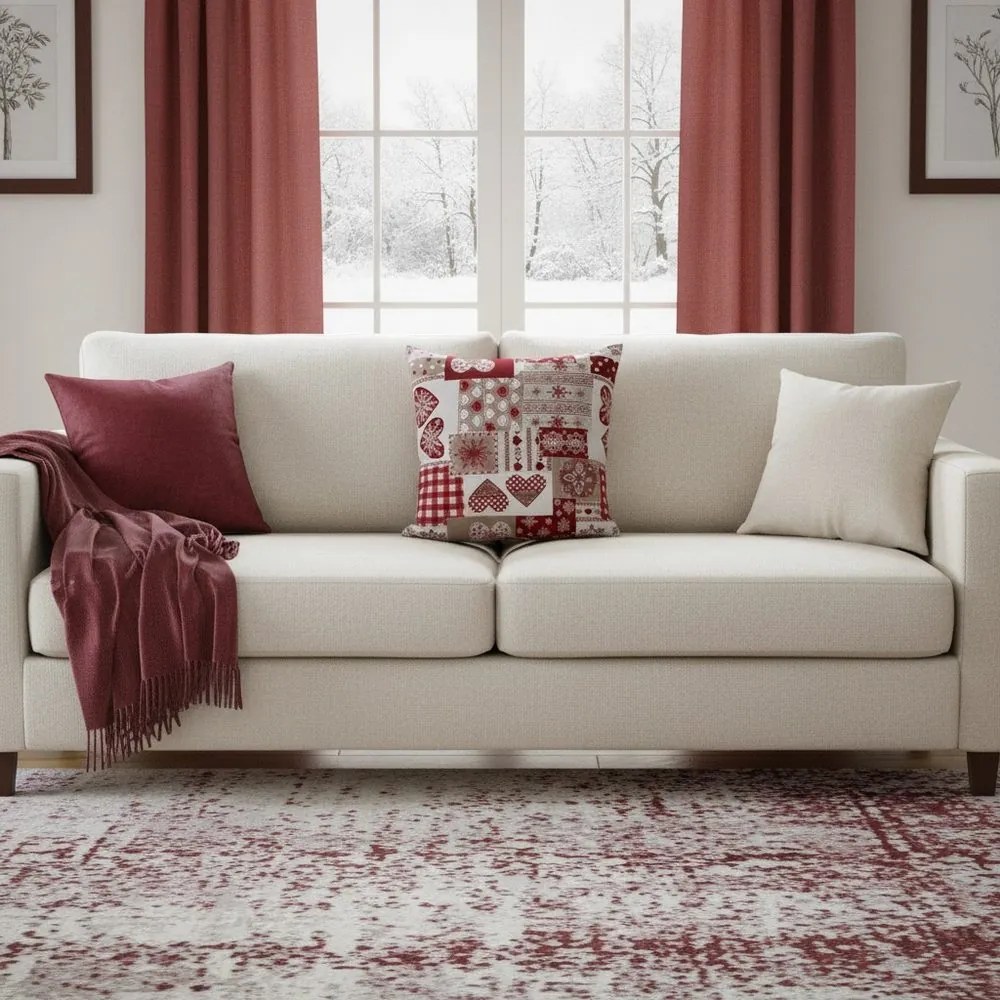 Polášek Obliečka na vankúšik so zimnými motívmi - Snehuliak | 40 x 40 cm