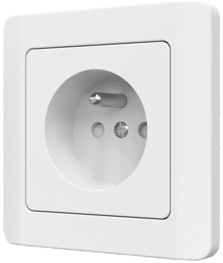 Jednoduchá zásuvka Z/U SILVA biela 46136