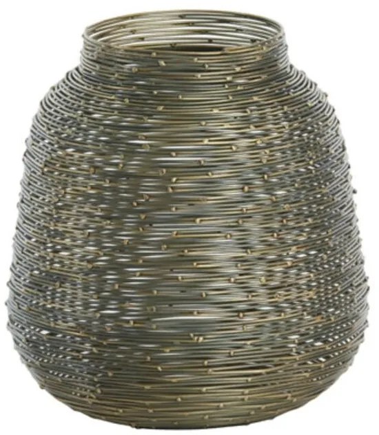 Medený antik kovový svietnik Suneka - Ø 9*22 cm