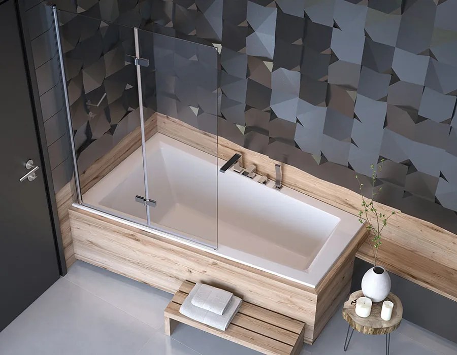 Besco Akrylátová asymetrická vaňa so zníženým lemom Intima Slim 150x85 (160x90) BESCO-Rozmery: 160x90, BESCO-Farba: Biela, BESCO-Orientácia: Pravá