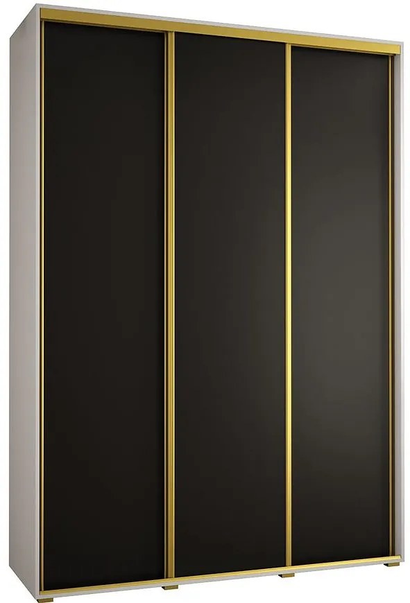 Skriňa 45 Canaris 1 180 biela/čierna/gold