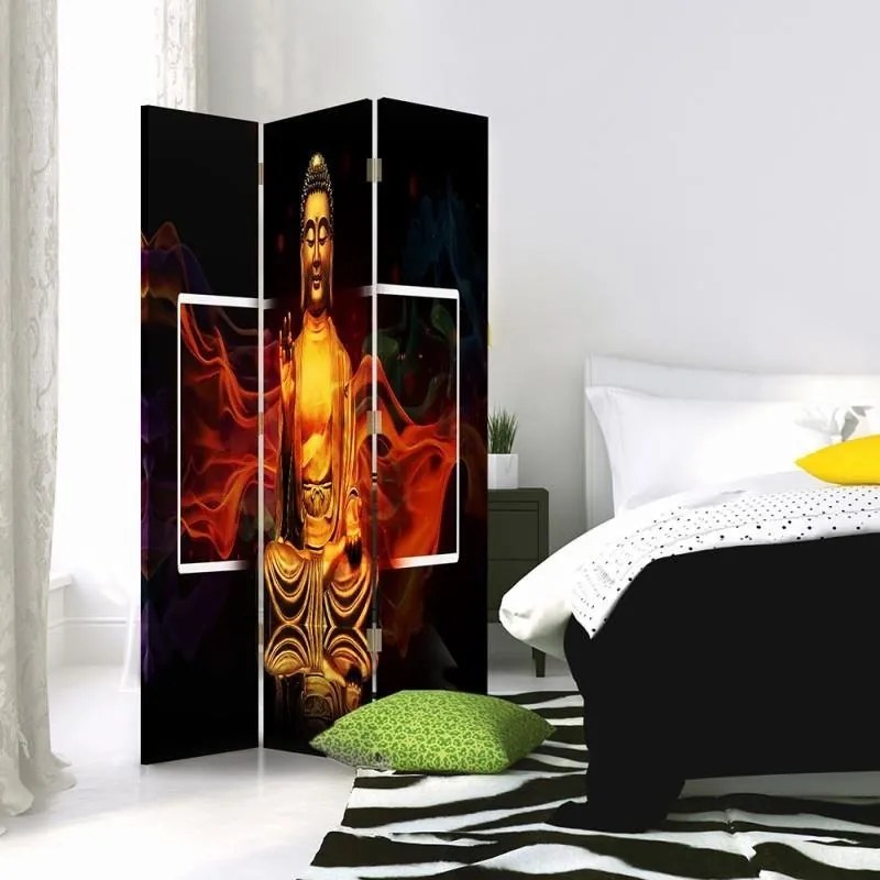 Gario Paraván Ohnivý Budha Rozmery: 145 x 170 cm, Prevedenie: Otočný paraván 360°