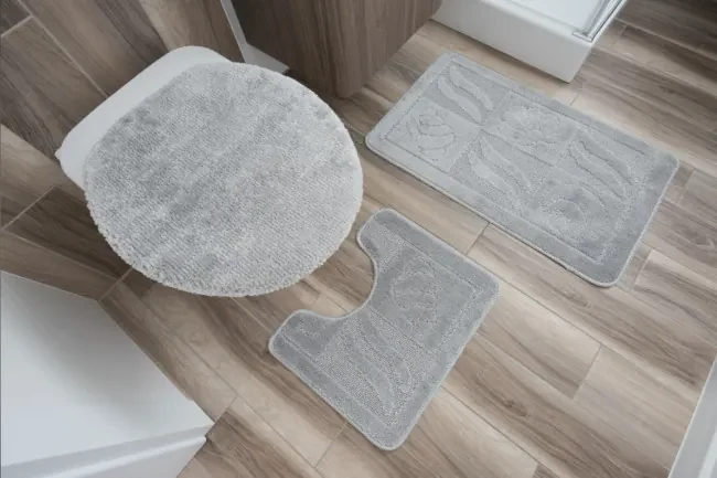 Sada kúpeľňových koberčekov MONO 1107 sivý 6213 3PC BANAN