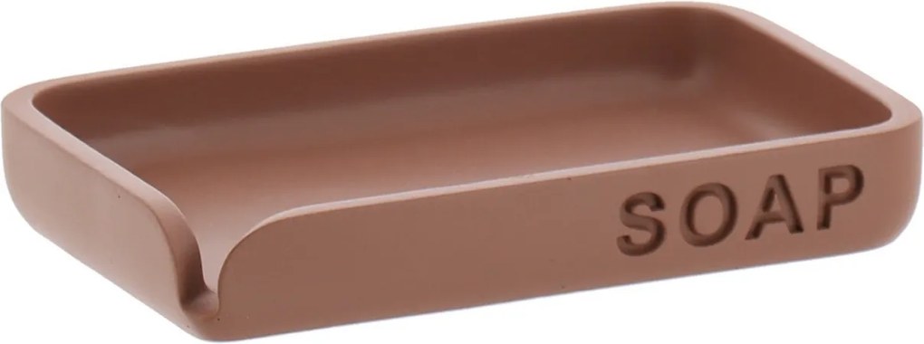 Sada kúpeľňových doplnkov Salva, hnedá/s drevenými prvkami