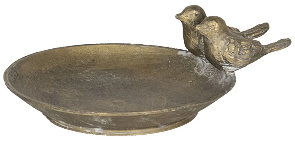 Dekoračné kovová miska s vtáčikmi - 11 * 9 * 2 cm