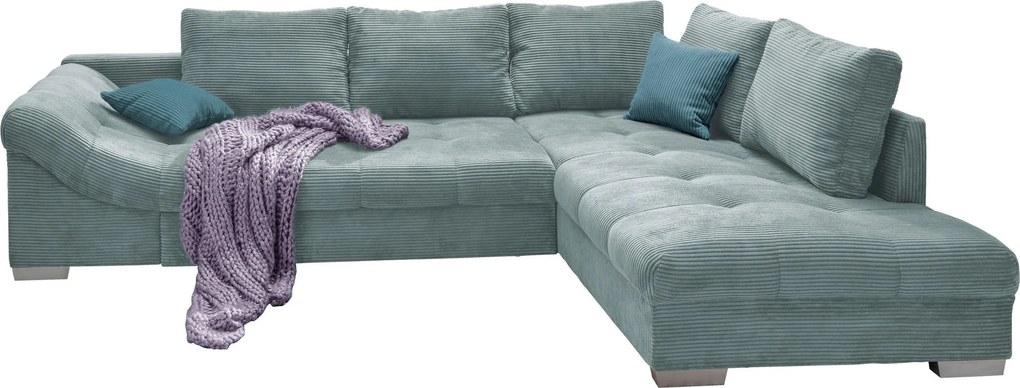 XXXLutz ROHOVÁ SEDAČKA, textil, svetlomodrá P & B - Sedačky - 002310006716