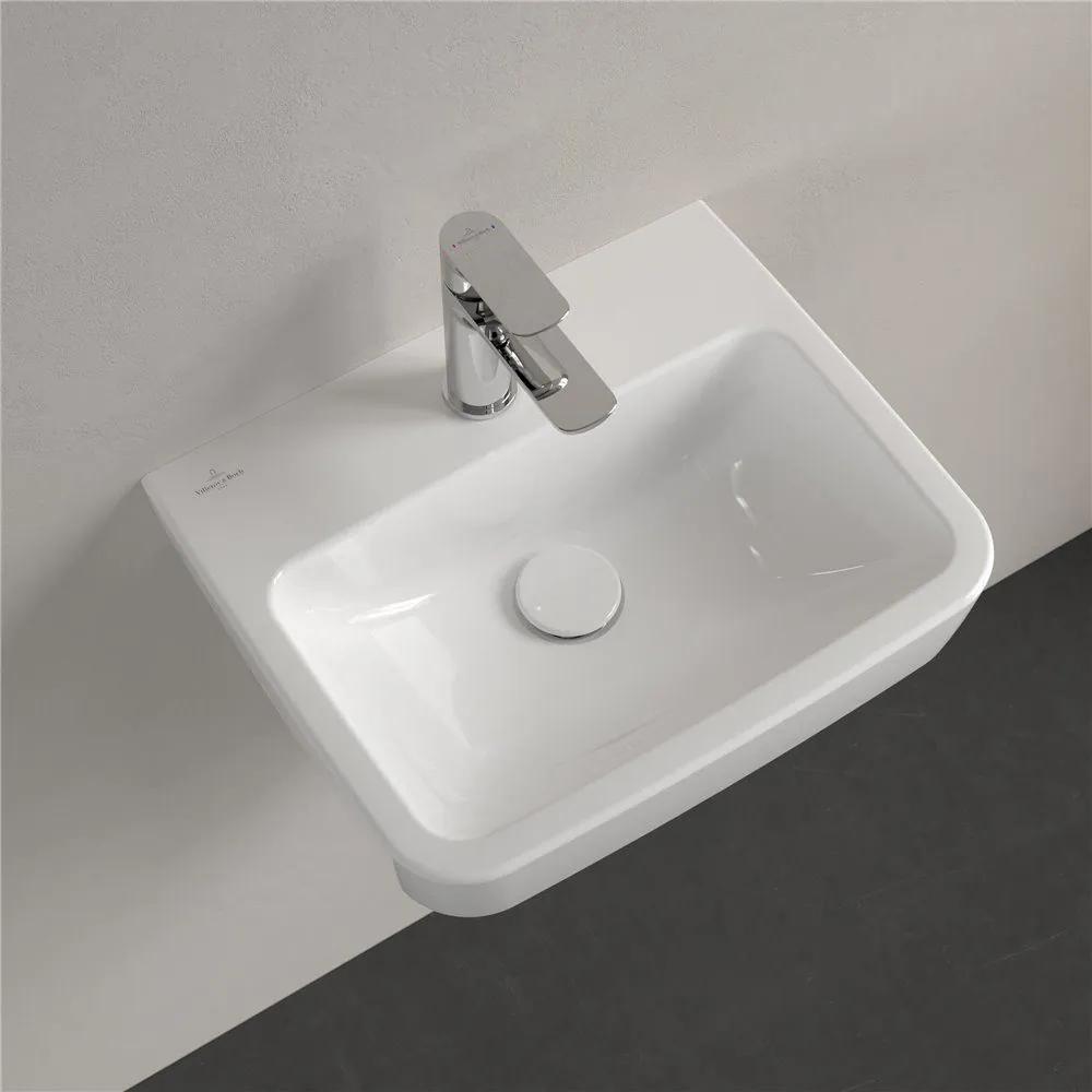 VILLEROY &amp; BOCH O.novo závesné umývadielko s otvorom, bez prepadu, 450 x 370 mm, biela alpská, 43444601