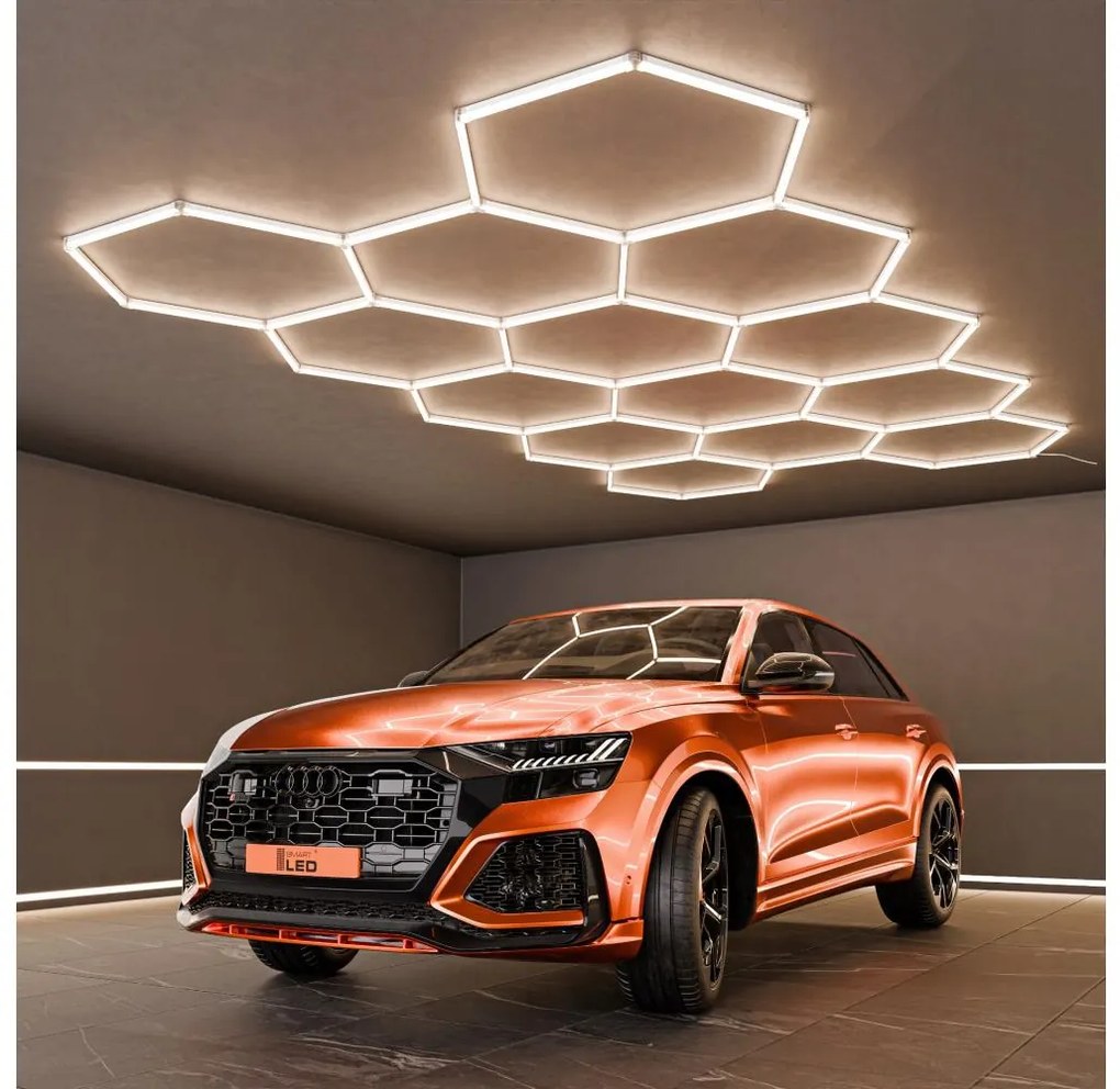 LED stropné svietidlo LED/426W/85-265V 6500K 484x243 cm CRI 90 IP54 biela