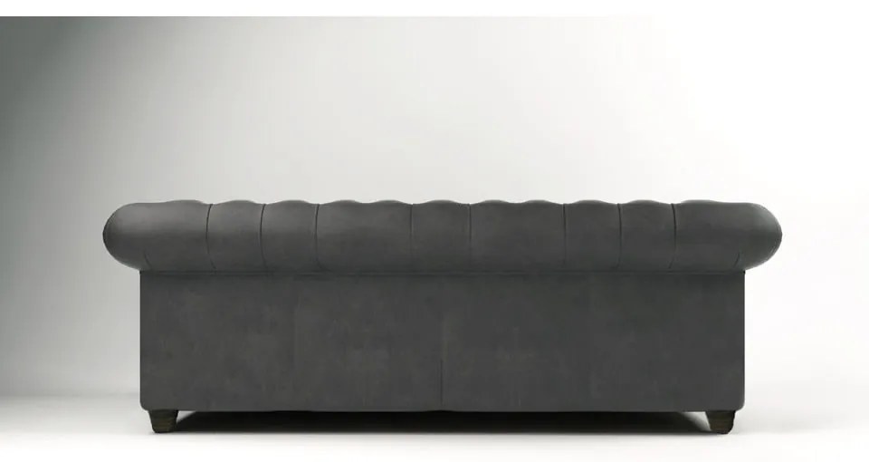 Antracitová zamatová pohovka 230 cm Cambridge - Ropez