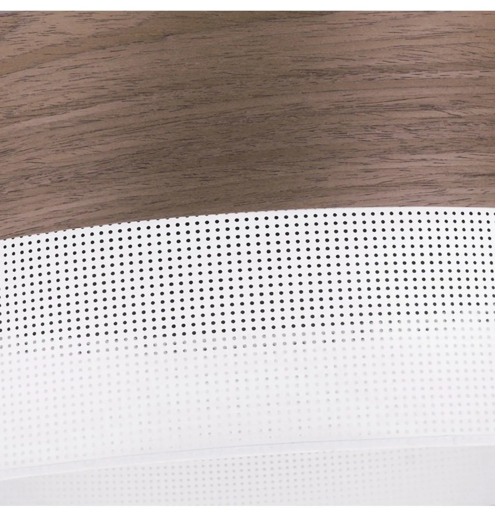 Závesné svietidlo Wood, 1x hnedá orechová dýha/biele PVC tienidlo, (fi 20cm)