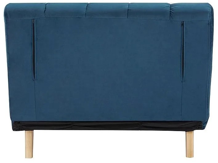 Modré rozkladacie kreslo BILLY VELVET
