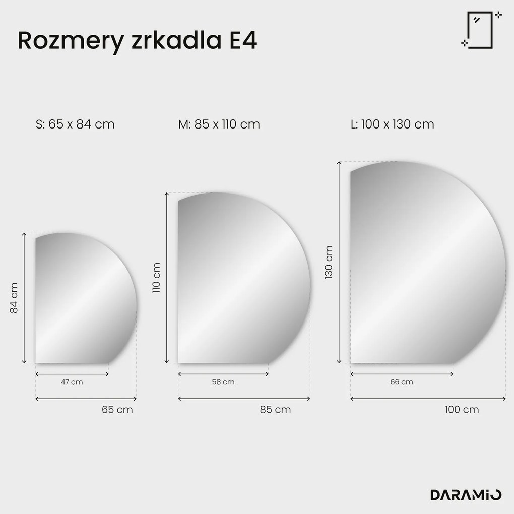 Okrúhle zrkadlo s LED svetlom E4