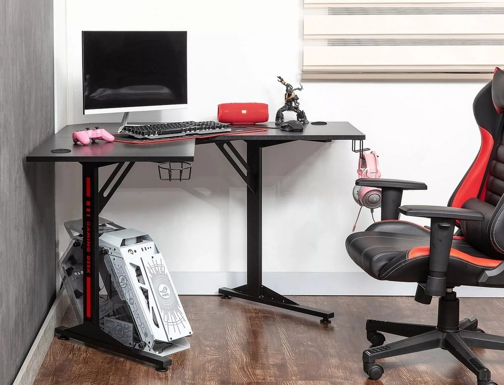 Rohový písací stôl APPEAL 120 cm čierny