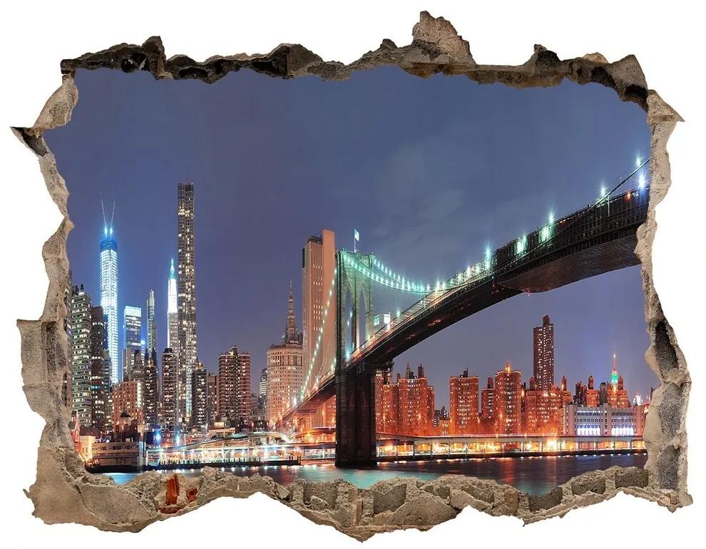 Fototapeta díra na zeď 3D Manhattan new york city nd-k-39113781