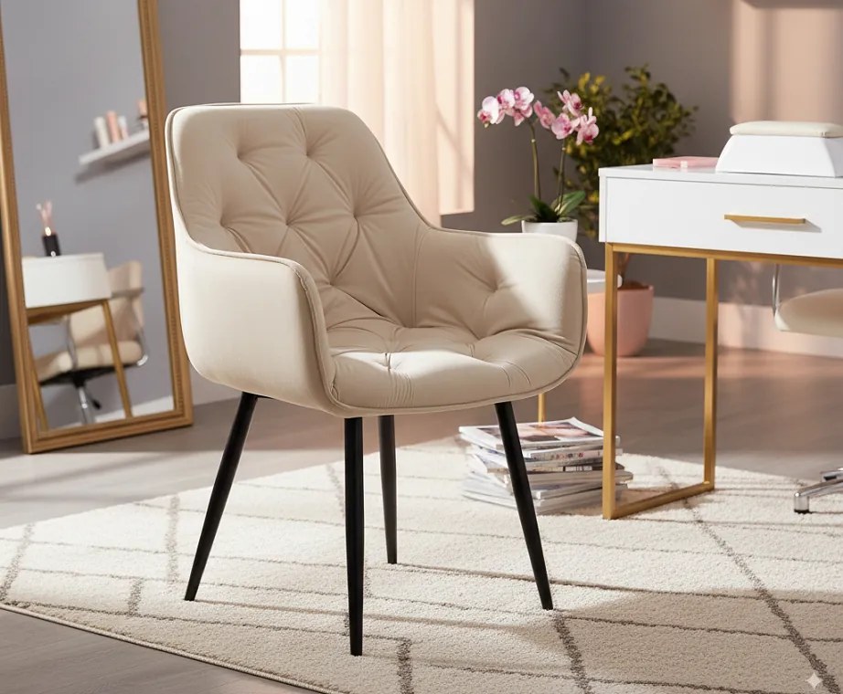 CH Jedálenská stolička Kelly - krémová