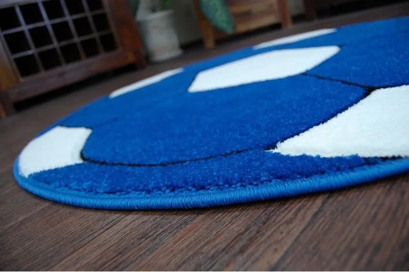 Detský koberec Happy Lopta modrá - 100 cm kruh