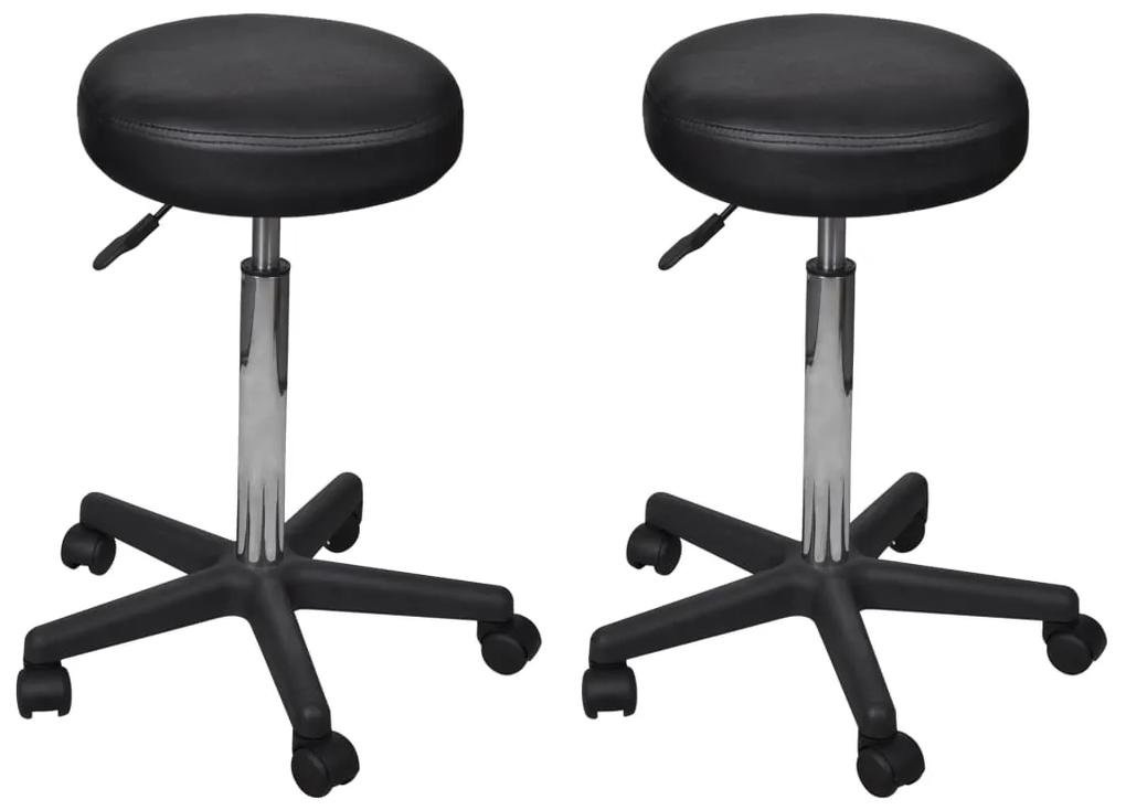 vidaXL Kancelárske stoličky 2 ks čierne 35,5x98 cm umelá koža