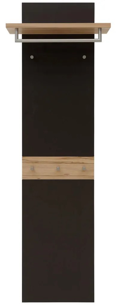 XXXLutz VEŠIAKOVÝ PANEL, farby buku, tmavohnedá, jadrový buk, 45-60/187/28 cm Dieter Knoll - Vešiakové steny - 001529007504