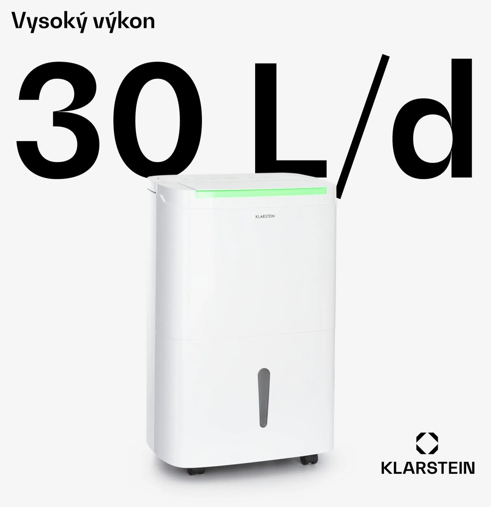 Klarstein DryFy Pro Connect Smart, Odvlhčovač vzduchu, WiFi, Kompresný, 30l/d, 25-30m², Biela