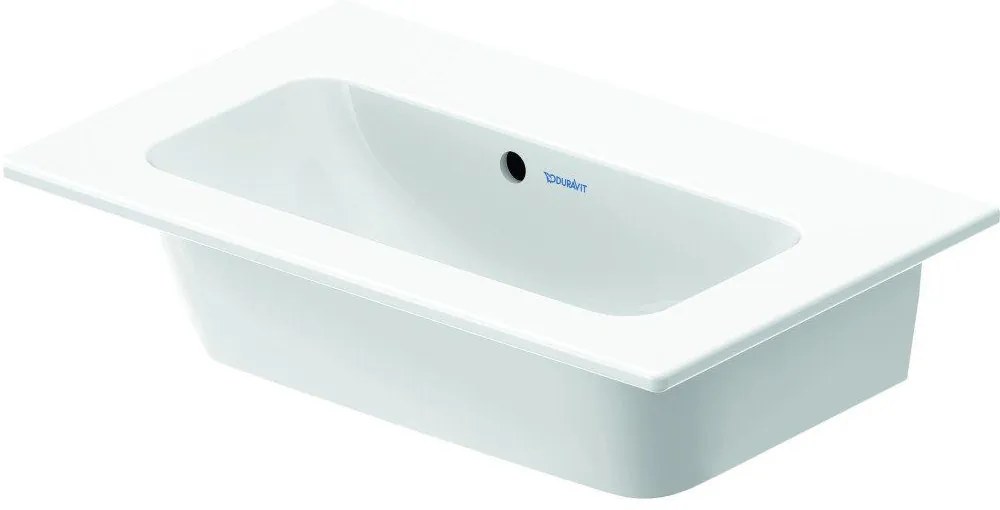 DURAVIT ME by Starck umývadlo do nábytku Compact, bez otvoru, s prepadom, 630 x 400 mm, biela, s povrchom WonderGliss, 23426300601