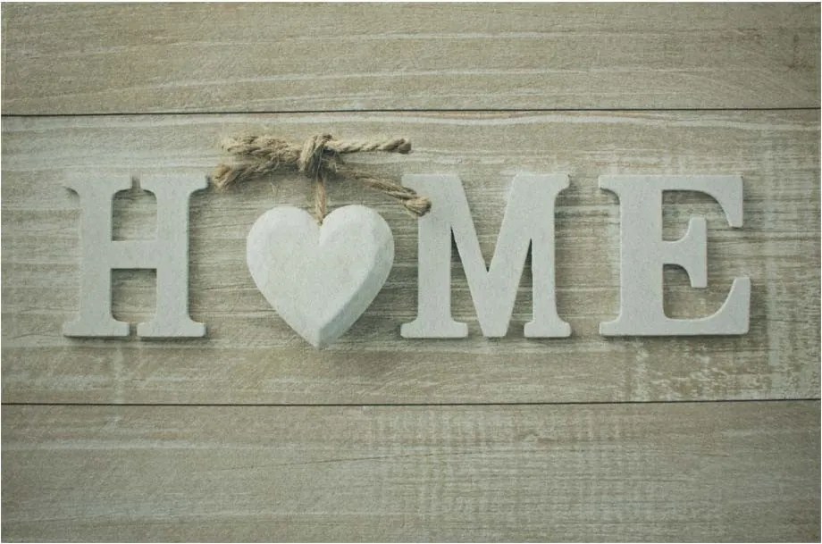 Šedá podlahová rohožka srdce Home - 75 * 50 * 1cm