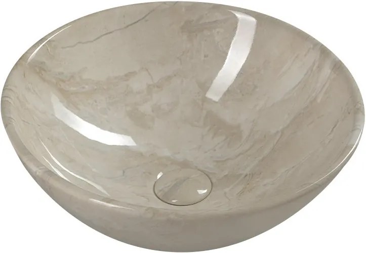 SAPHO - DALMA keramické umývadlo 42x42x16,5 cm, marfil (MM127)