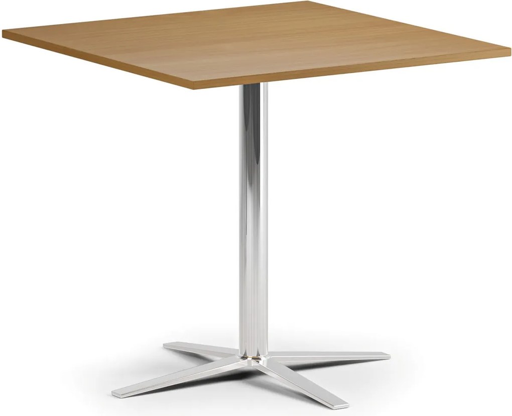 Konferenčný stolík AURA, 60x60 cm, chróm podnož, buk