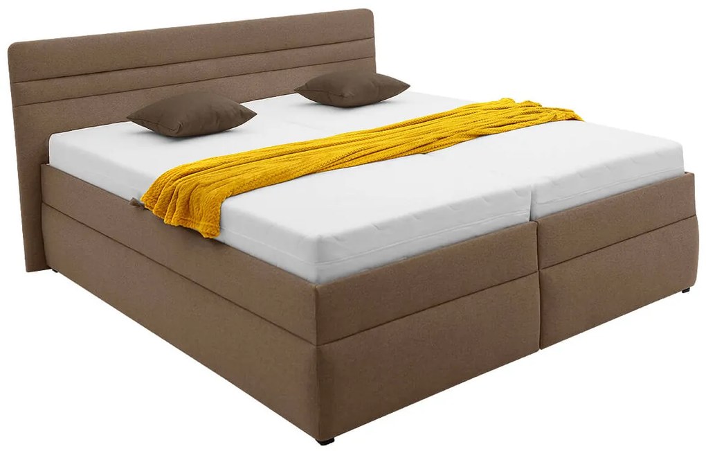 FINES čalúnená posteľ Koska 180x200 hnedá