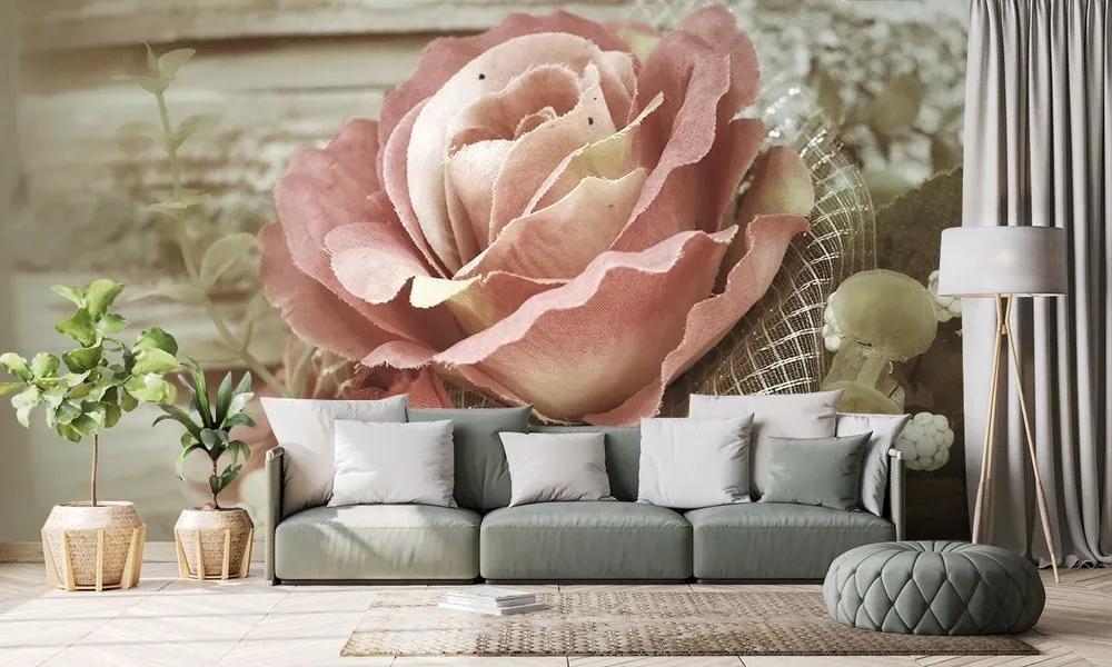 Fototapeta elegantná vintage ruža - 150x100