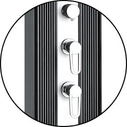 Formidra Solárna sprcha DADA 40L Antracit/Inox