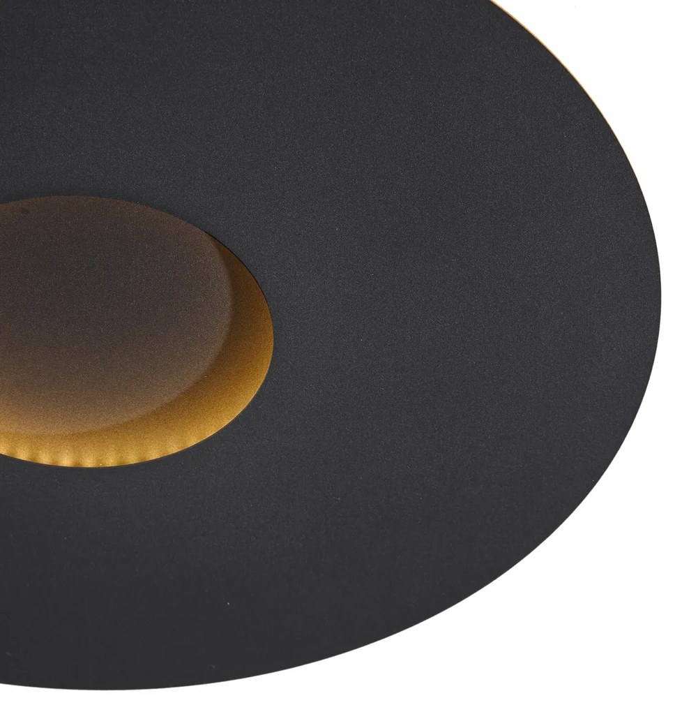 Moderné stropné svietidlo čierne 40 cm vrátane LED s 3-stupňovým stmievaním - Morning