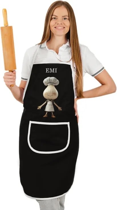 Kuchynská zástera Garlico EMI, čierna