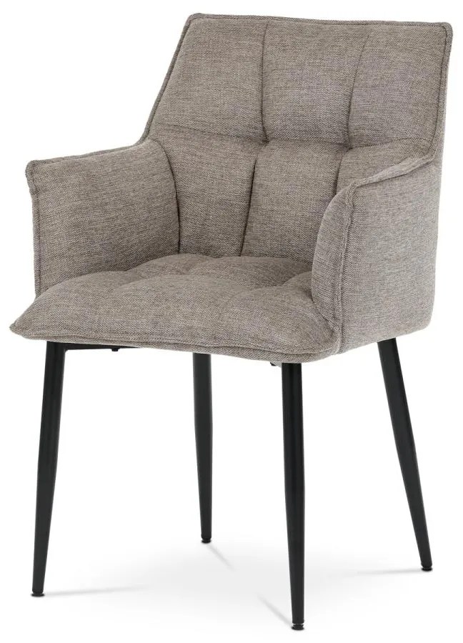 Jídelní židle, béžová, hladká látka, DCH-J2139 LAN2