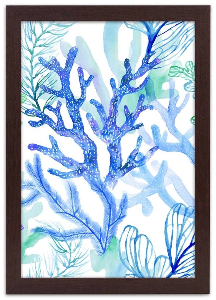 Gario Plagát Morské rastliny a koraly Farba rámu: Bez rámu, Rozmery: 20 x 30 cm