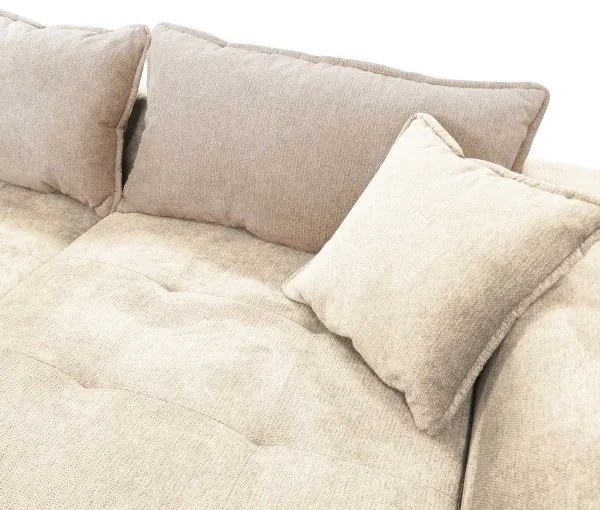 Rozkladacia rohová sedacia súprava s úložným priestorom do L LAGOA pravá béžová/hnedá