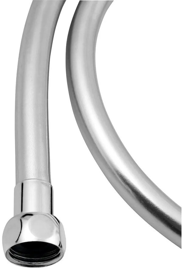 Sapho Sapho, SOFTFLEX hladká plastová sprchová hadica,100cm, strieborná/chróm, 1208-05
