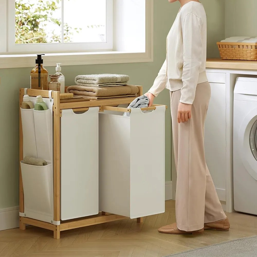 Kôš na bielizeň s dvoma priehradkami