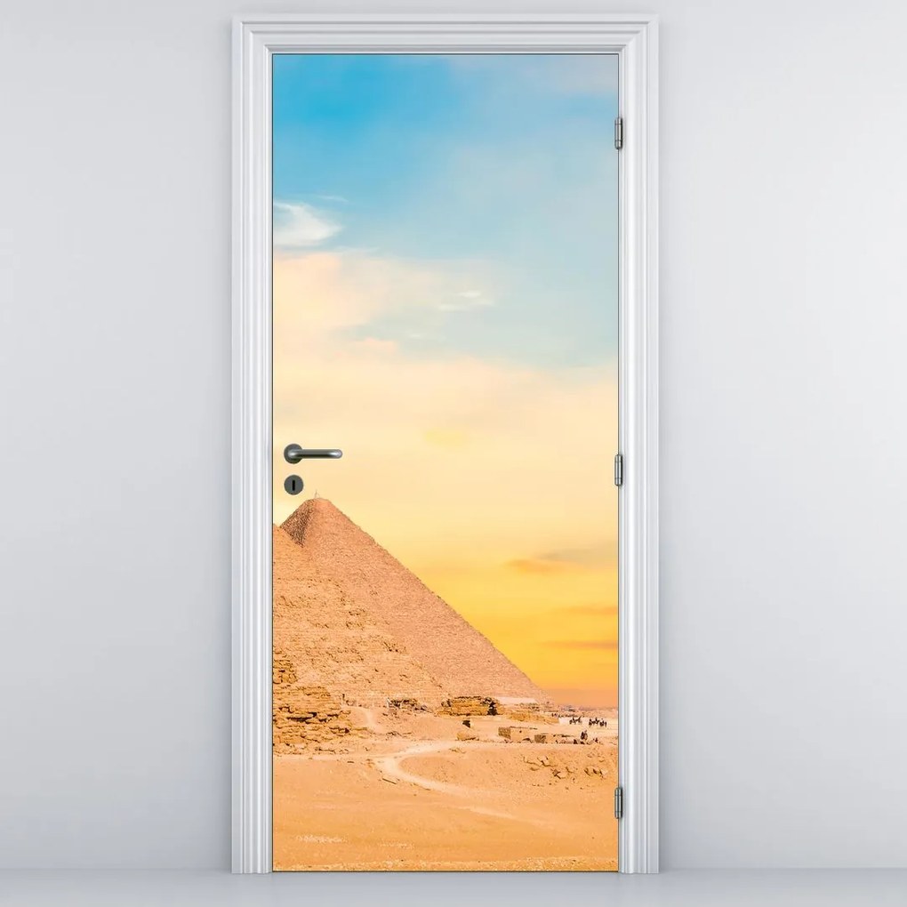 Fototapeta na dvere - Egyptské pyramídy (95x205cm)