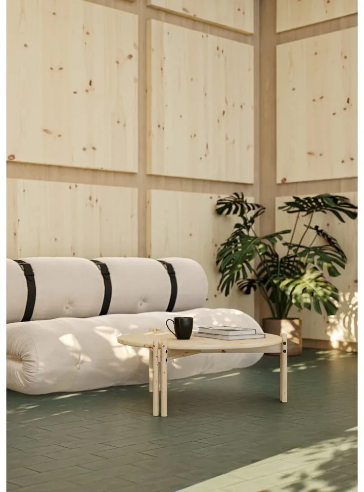 Rozkladacia pohovka s hnedým poťahom Karup Design Buckle Up Mocca